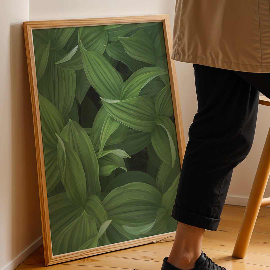 Plante print | Tidløs plakat med inspirerende motiver | Plakat med grønne planter, botanisk kunst og naturplanter, ideel til at tilføje et organisk og livligt præg til dit hjem.