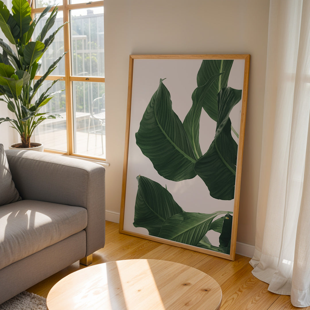 Plante print | Smuk plakat med levende farver | Plakat med grønne planter, botanisk kunst og naturplanter, ideel til at tilføje et organisk og livligt præg til dit hjem.