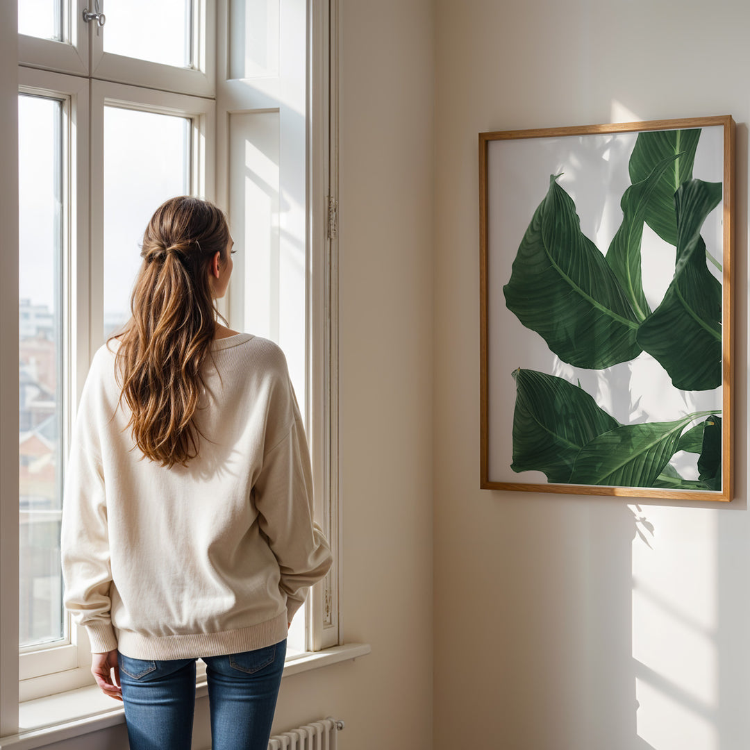 Plante print | Smuk plakat med levende farver | Plakat med grønne planter, botanisk kunst og naturplanter, ideel til at tilføje et organisk og livligt præg til dit hjem.