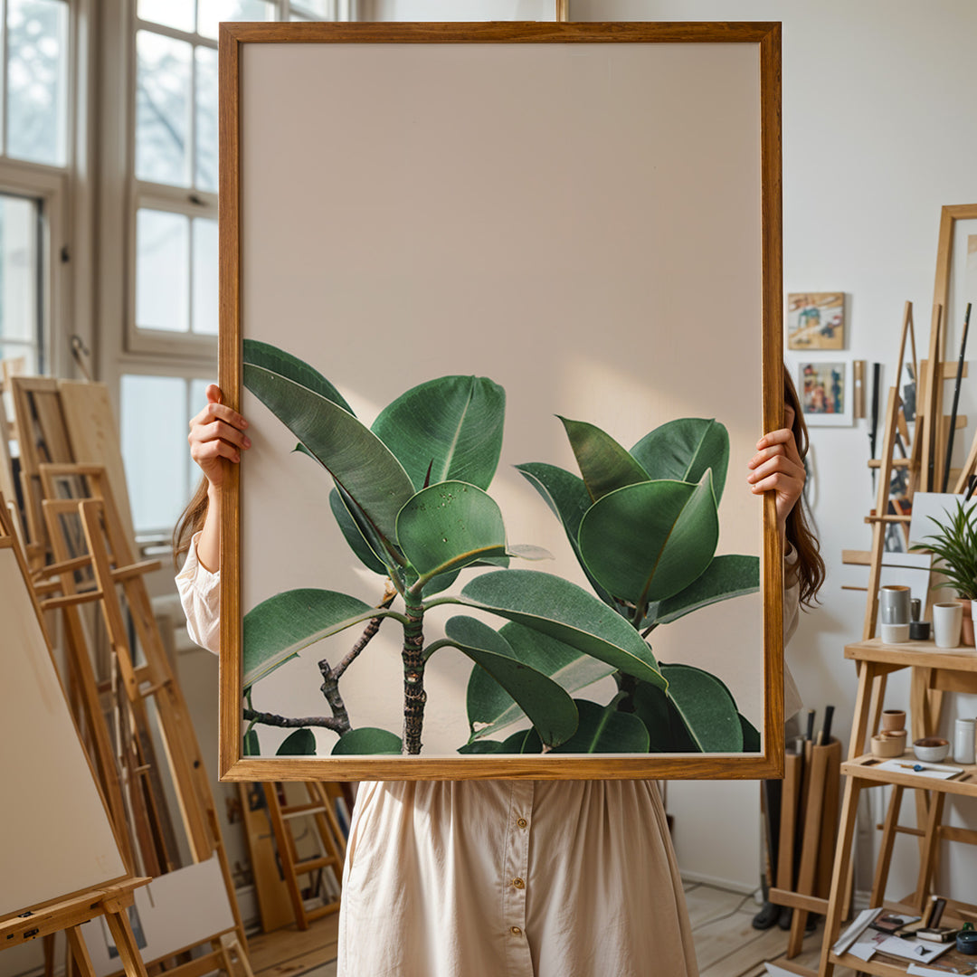 Plante plakat | Naturligt print der skaber ro | Plakat med grønne planter, botanisk kunst og naturplanter, ideel til at tilføje et organisk og livligt præg til dit hjem.