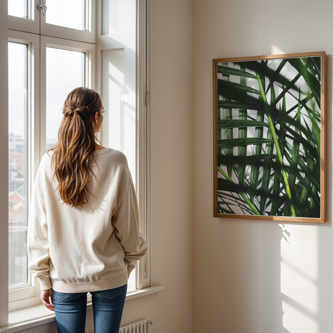 Plante print | Unik plakat med stilfulde designs | Plakat med grønne planter, botanisk kunst og naturplanter, ideel til at tilføje et organisk og livligt præg til dit hjem.