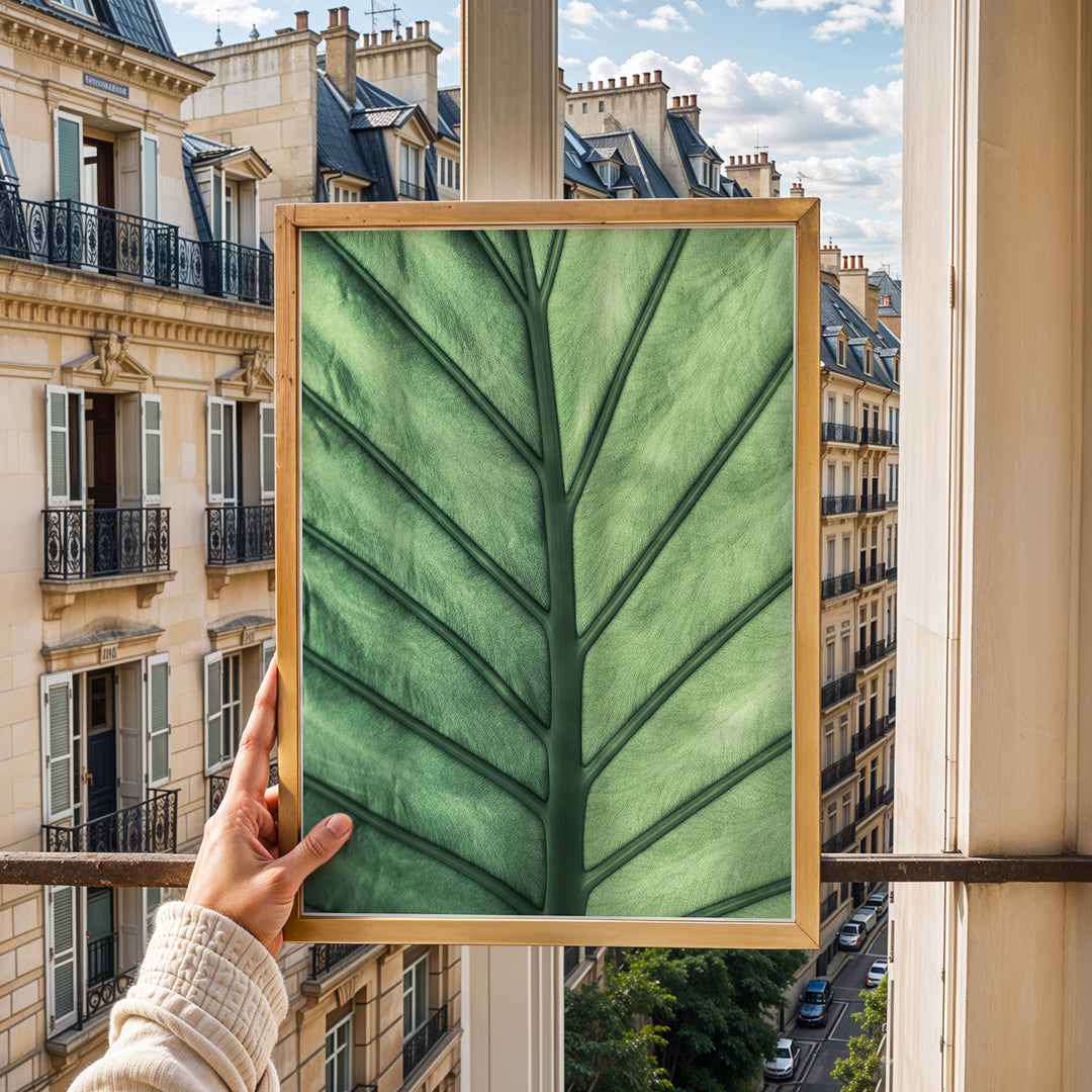 Plante print | Frodig plakat til stuen | Plakat med grønne planter, botanisk kunst og naturplanter, ideel til at tilføje et organisk og livligt præg til dit hjem.