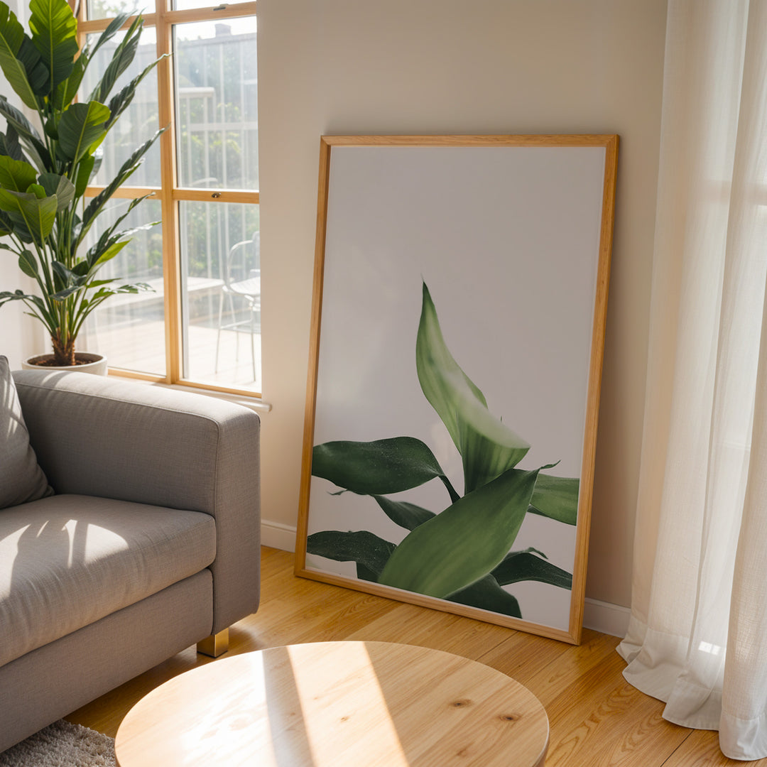 Plante print | Stilfuld plakat der lyser rummet op | Plakat med grønne planter, botanisk kunst og naturplanter, ideel til at tilføje et organisk og livligt præg til dit hjem.