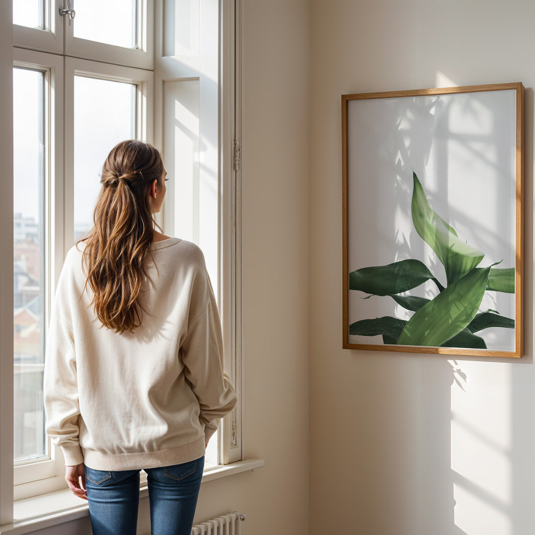 Plante print | Stilfuld plakat der lyser rummet op | Plakat med grønne planter, botanisk kunst og naturplanter, ideel til at tilføje et organisk og livligt præg til dit hjem.