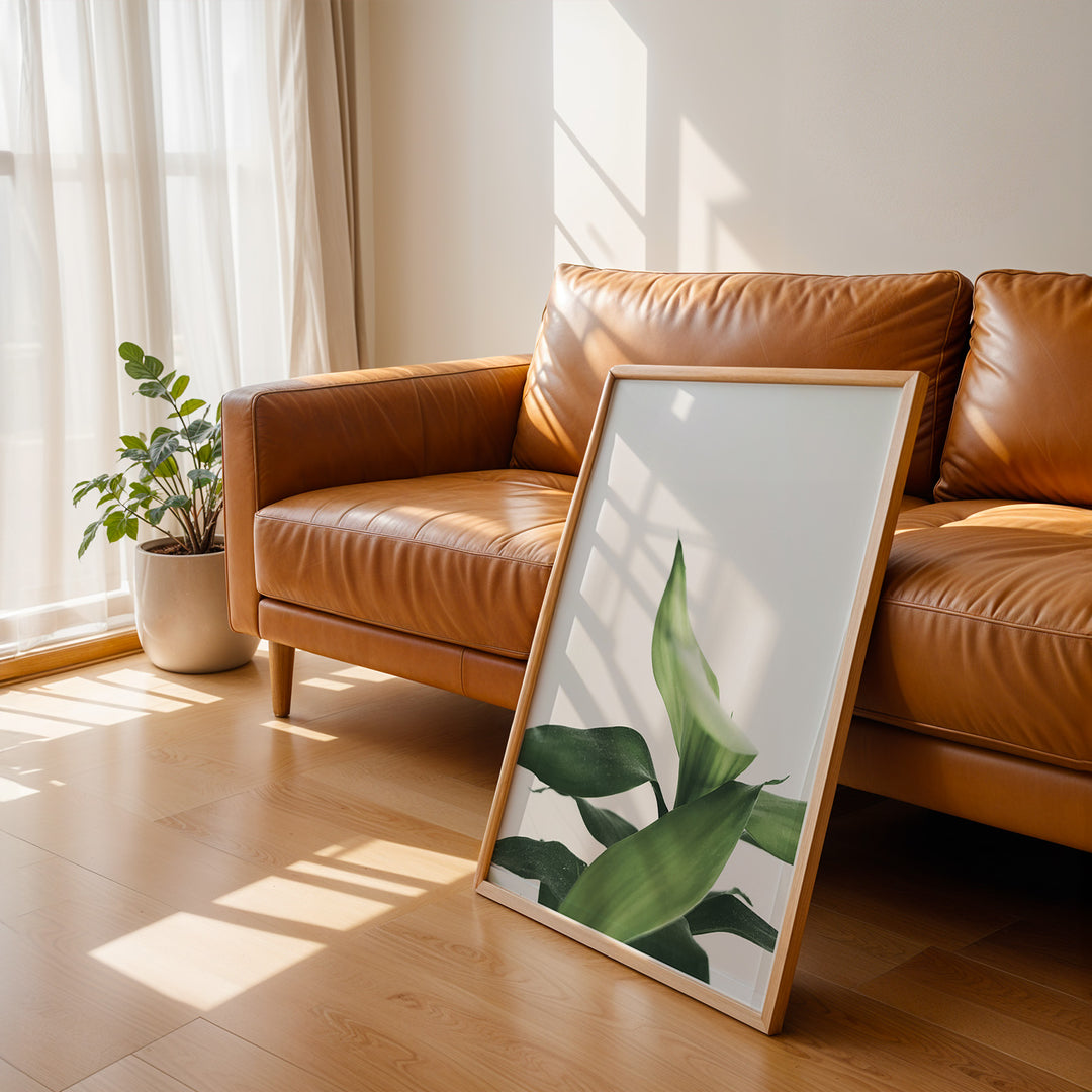 Plante print | Stilfuld plakat der lyser rummet op | Plakat med grønne planter, botanisk kunst og naturplanter, ideel til at tilføje et organisk og livligt præg til dit hjem.