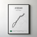 Indlæs billede til gallerivisning Saudi Arabia Formula 1 Plakat | Kør langs Saudiarabiens Kyst i Jeddah!
