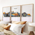 Indlæs billede til gallerivisning 3x F1 | Formel 1 | Lando Norris MCL60 | McLaren Plakater
