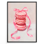 Indlæs billede til gallerivisning Illustration of stacked pink macarons tied with a pink ribbon.
