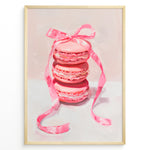 Indlæs billede til gallerivisning Illustration of stacked pink macarons tied with a pink ribbon.
