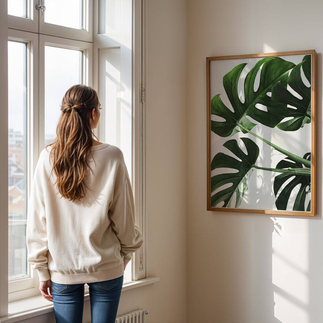 Plante plakat | Smukt print med harmoniske farver | Plakat med grønne planter, botanisk kunst og naturplanter, ideel til at tilføje et organisk og livligt præg til dit hjem.