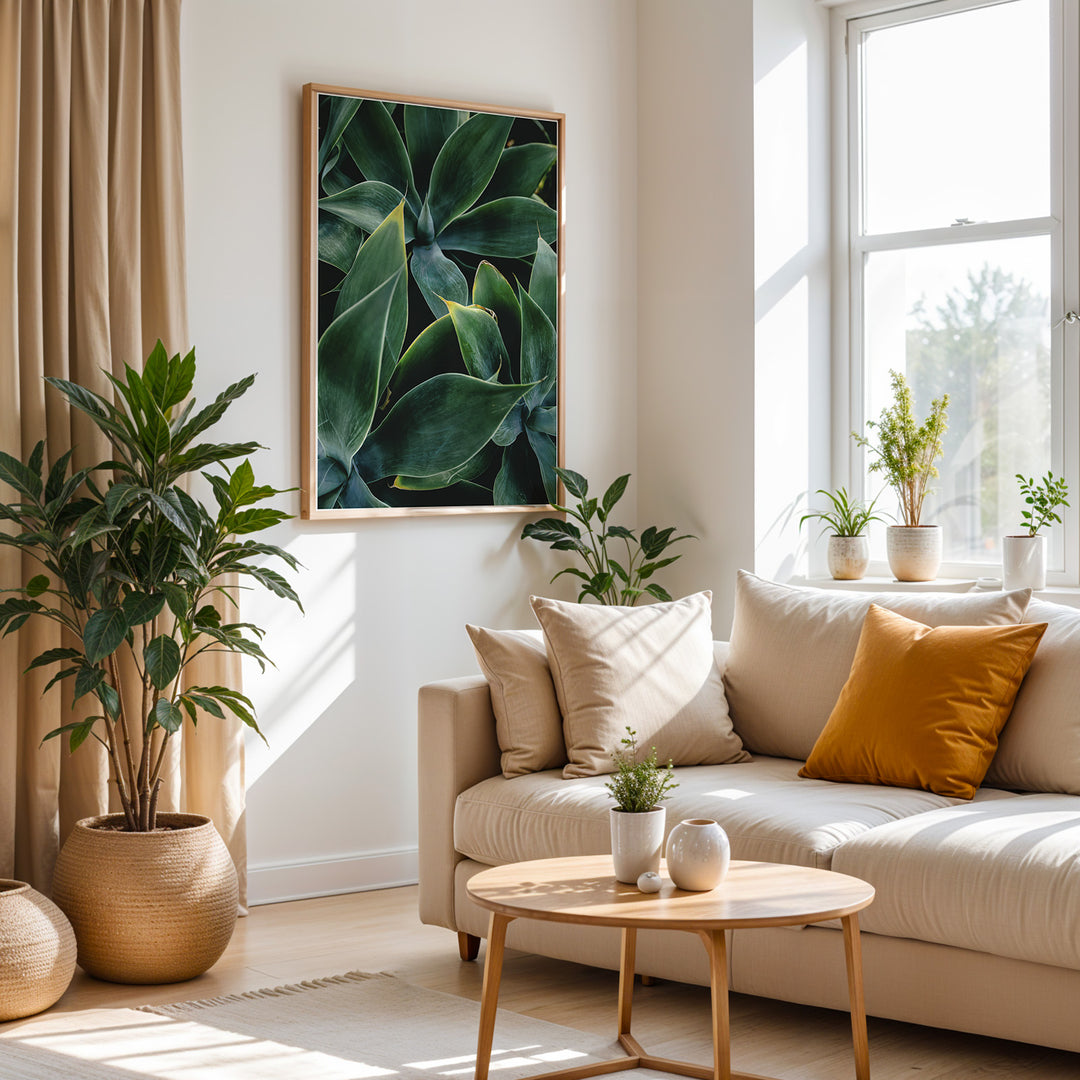 Plante print | Elegant plakat med delikate detaljer | Plakat med grønne planter, botanisk kunst og naturplanter, ideel til at tilføje et organisk og livligt præg til dit hjem.