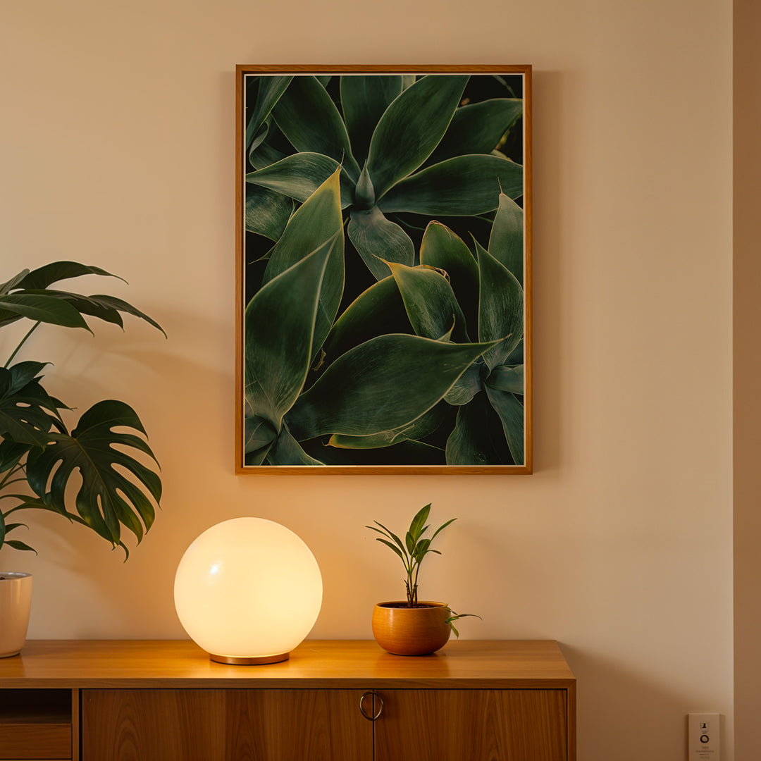 Plante print | Elegant plakat med delikate detaljer | Plakat med grønne planter, botanisk kunst og naturplanter, ideel til at tilføje et organisk og livligt præg til dit hjem.