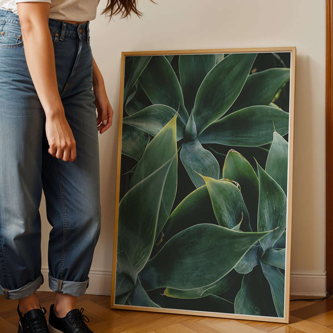 Plante print | Elegant plakat med delikate detaljer | Plakat med grønne planter, botanisk kunst og naturplanter, ideel til at tilføje et organisk og livligt præg til dit hjem.