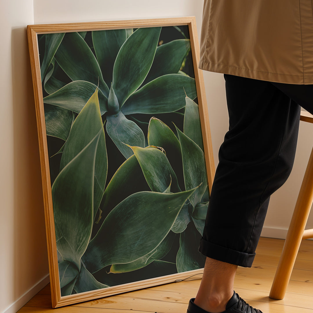 Plante print | Elegant plakat med delikate detaljer | Plakat med grønne planter, botanisk kunst og naturplanter, ideel til at tilføje et organisk og livligt præg til dit hjem.