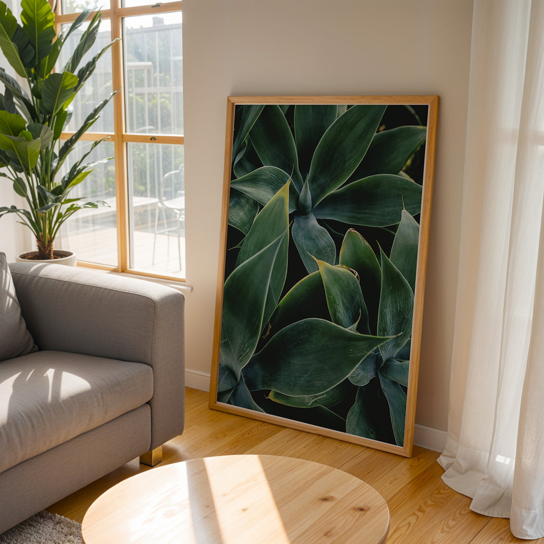 Plante print | Elegant plakat med delikate detaljer | Plakat med grønne planter, botanisk kunst og naturplanter, ideel til at tilføje et organisk og livligt præg til dit hjem.