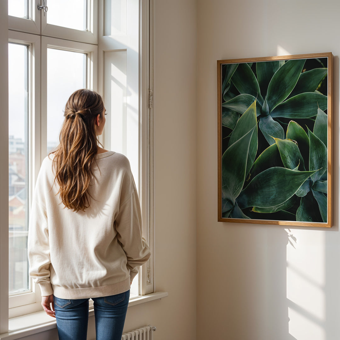 Plante print | Elegant plakat med delikate detaljer | Plakat med grønne planter, botanisk kunst og naturplanter, ideel til at tilføje et organisk og livligt præg til dit hjem.