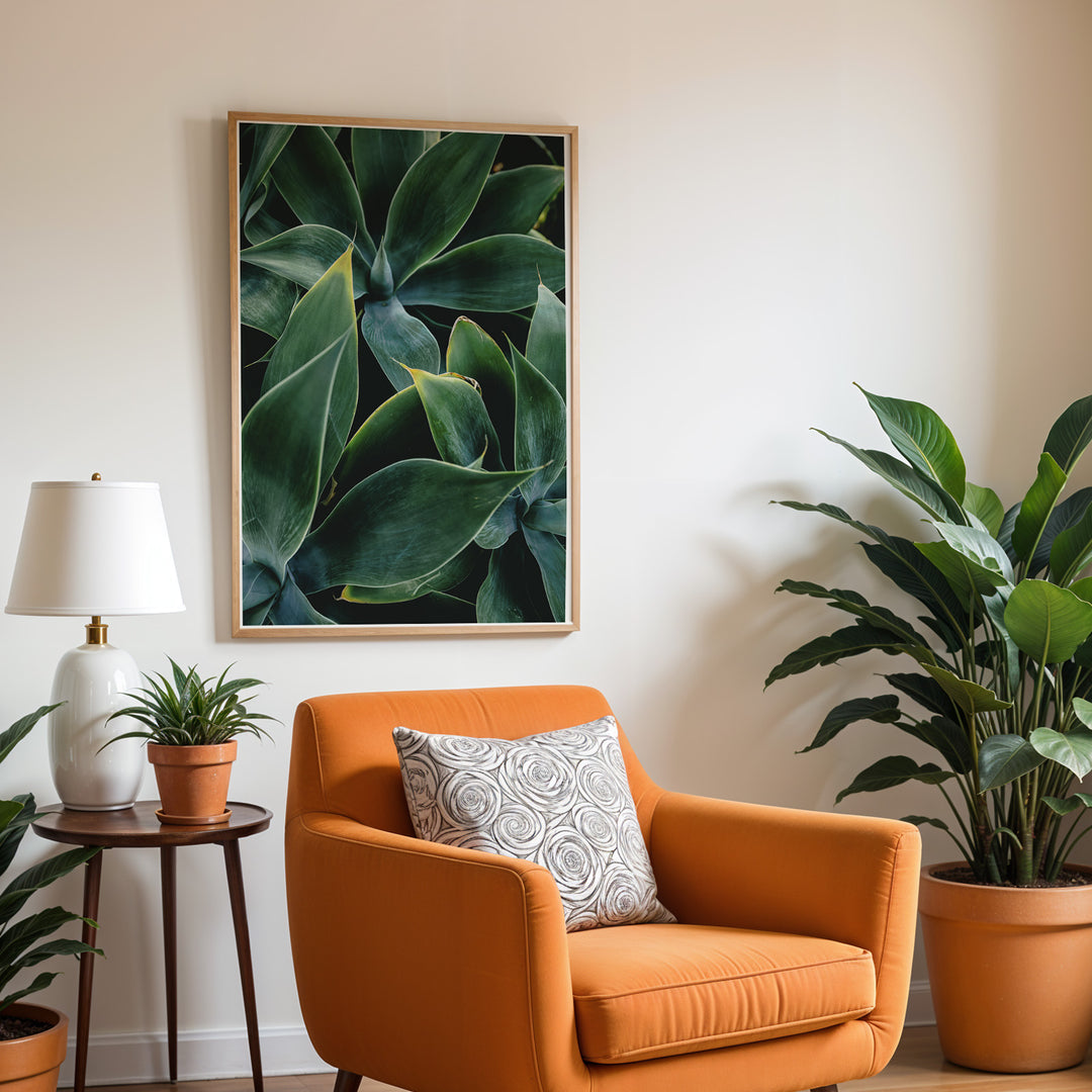 Plante print | Elegant plakat med delikate detaljer | Plakat med grønne planter, botanisk kunst og naturplanter, ideel til at tilføje et organisk og livligt præg til dit hjem.