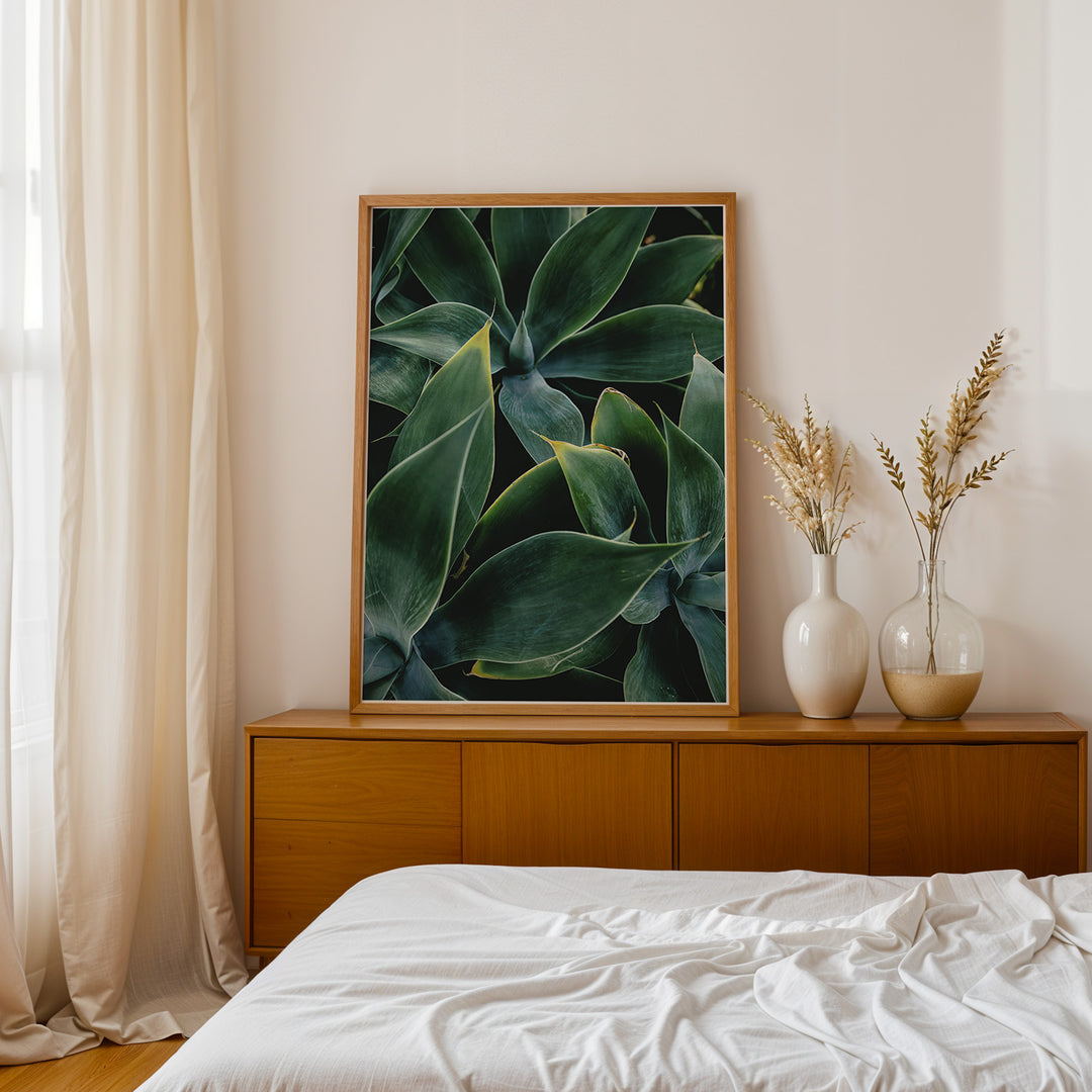 Plante print | Elegant plakat med delikate detaljer | Plakat med grønne planter, botanisk kunst og naturplanter, ideel til at tilføje et organisk og livligt præg til dit hjem.