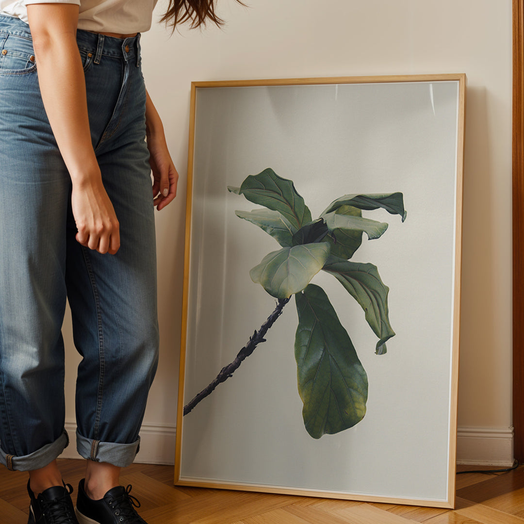 Plante plakat | Inspirerende print til dit hjem | Plakat med grønne planter, botanisk kunst og naturplanter, ideel til at tilføje et organisk og livligt præg til dit hjem.