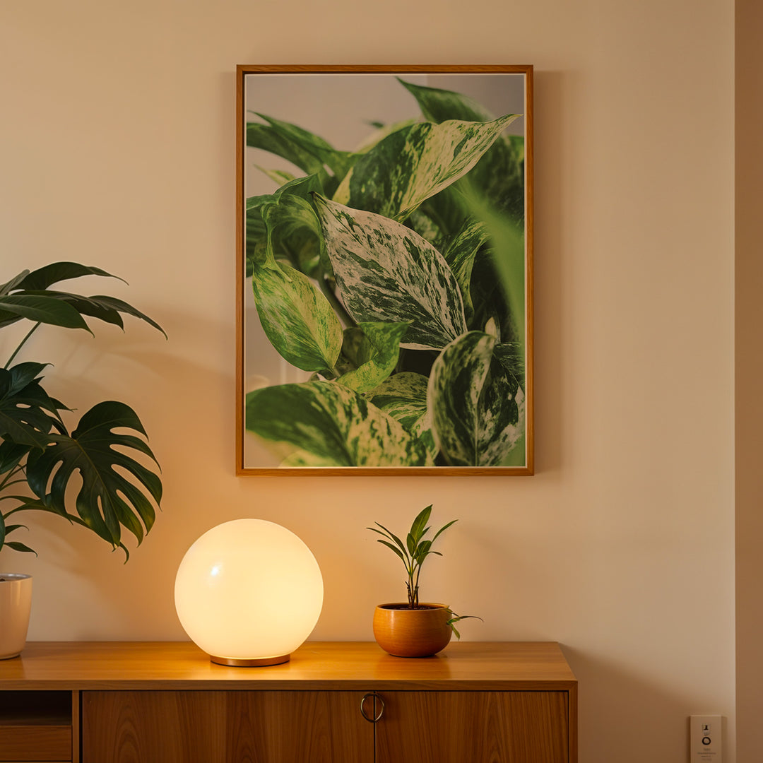 Plante print | Smuk plakat med frodige motiver | Plakat med grønne planter, botanisk kunst og naturplanter, ideel til at tilføje et organisk og livligt præg til dit hjem.