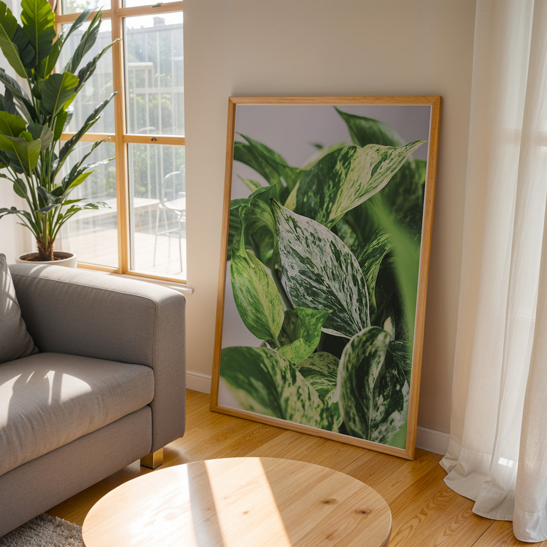 Plante print | Smuk plakat med frodige motiver | Plakat med grønne planter, botanisk kunst og naturplanter, ideel til at tilføje et organisk og livligt præg til dit hjem.