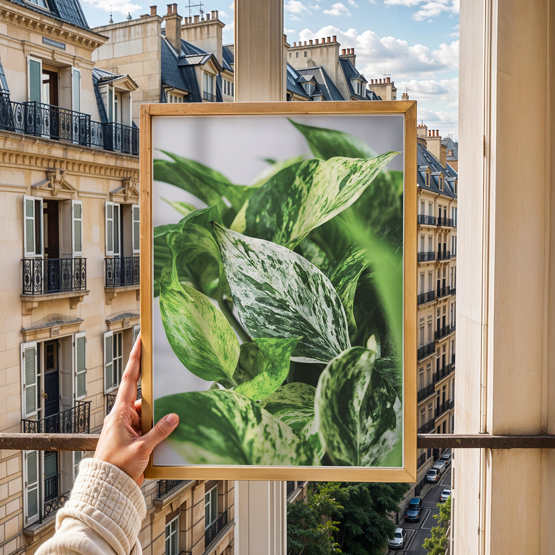 Plante print | Smuk plakat med frodige motiver | Plakat med grønne planter, botanisk kunst og naturplanter, ideel til at tilføje et organisk og livligt præg til dit hjem.