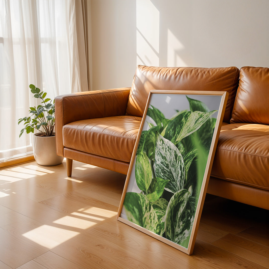 Plante print | Smuk plakat med frodige motiver | Plakat med grønne planter, botanisk kunst og naturplanter, ideel til at tilføje et organisk og livligt præg til dit hjem.