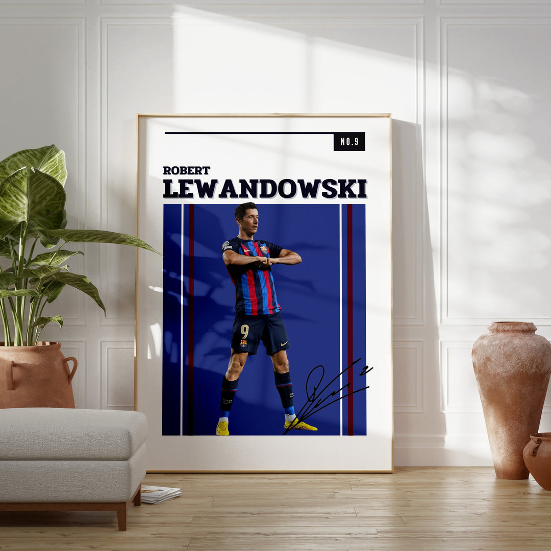 Fodbold plakat | Fodbold plakater | Robert Lewandowski Fodbold Plakat | Perfekt til Passionerede Fans | Plakaty.dk