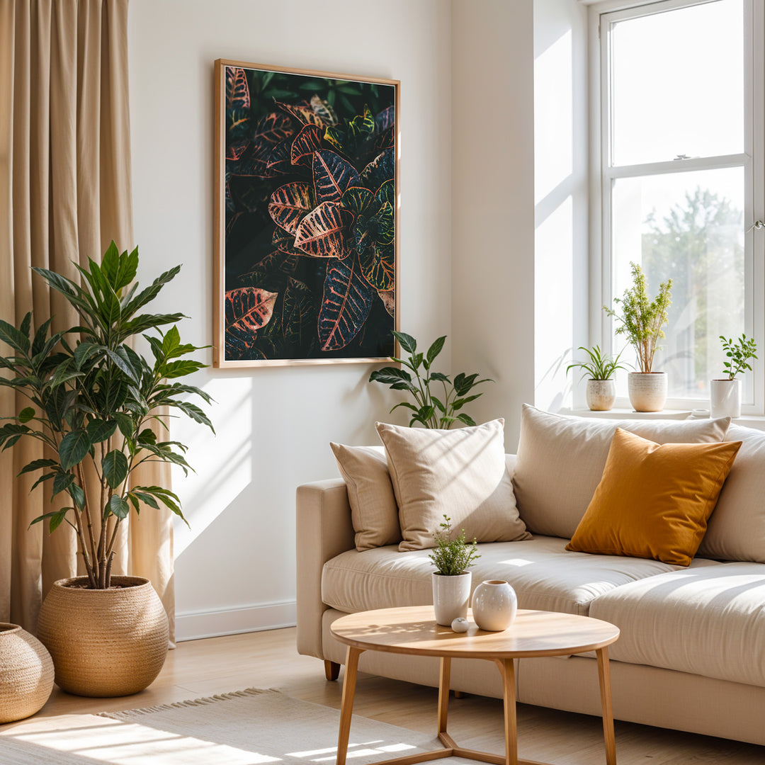 Plante print | Elegant plakat der fanger øjet | Plakat med grønne planter, botanisk kunst og naturplanter, ideel til at tilføje et organisk og livligt præg til dit hjem.