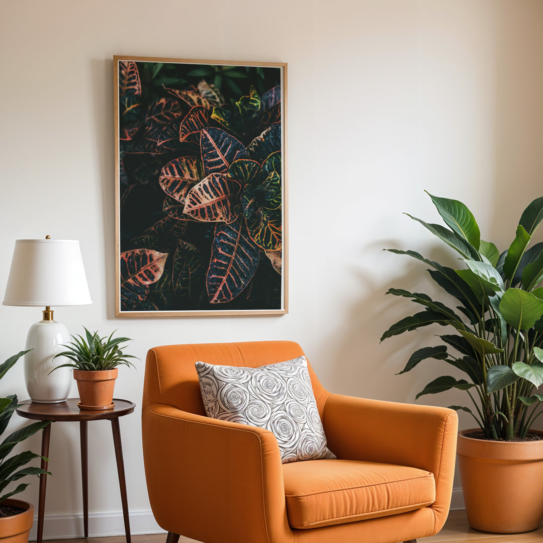 Plante print | Elegant plakat der fanger øjet | Plakat med grønne planter, botanisk kunst og naturplanter, ideel til at tilføje et organisk og livligt præg til dit hjem.