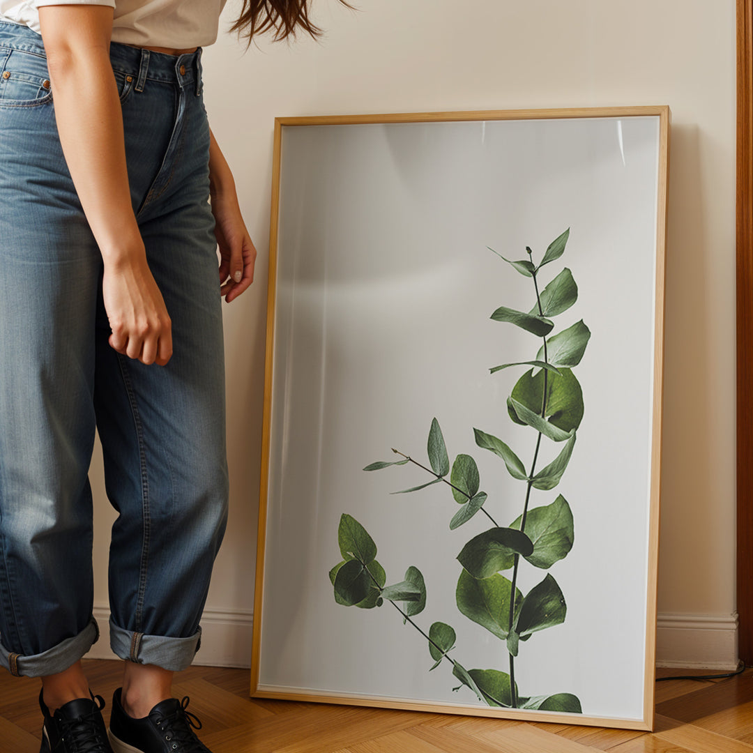 Plante print | Inspirerende plakat med skønne naturmotiver | Plakat med grønne planter, botanisk kunst og naturplanter, ideel til at tilføje et organisk og livligt præg til dit hjem.