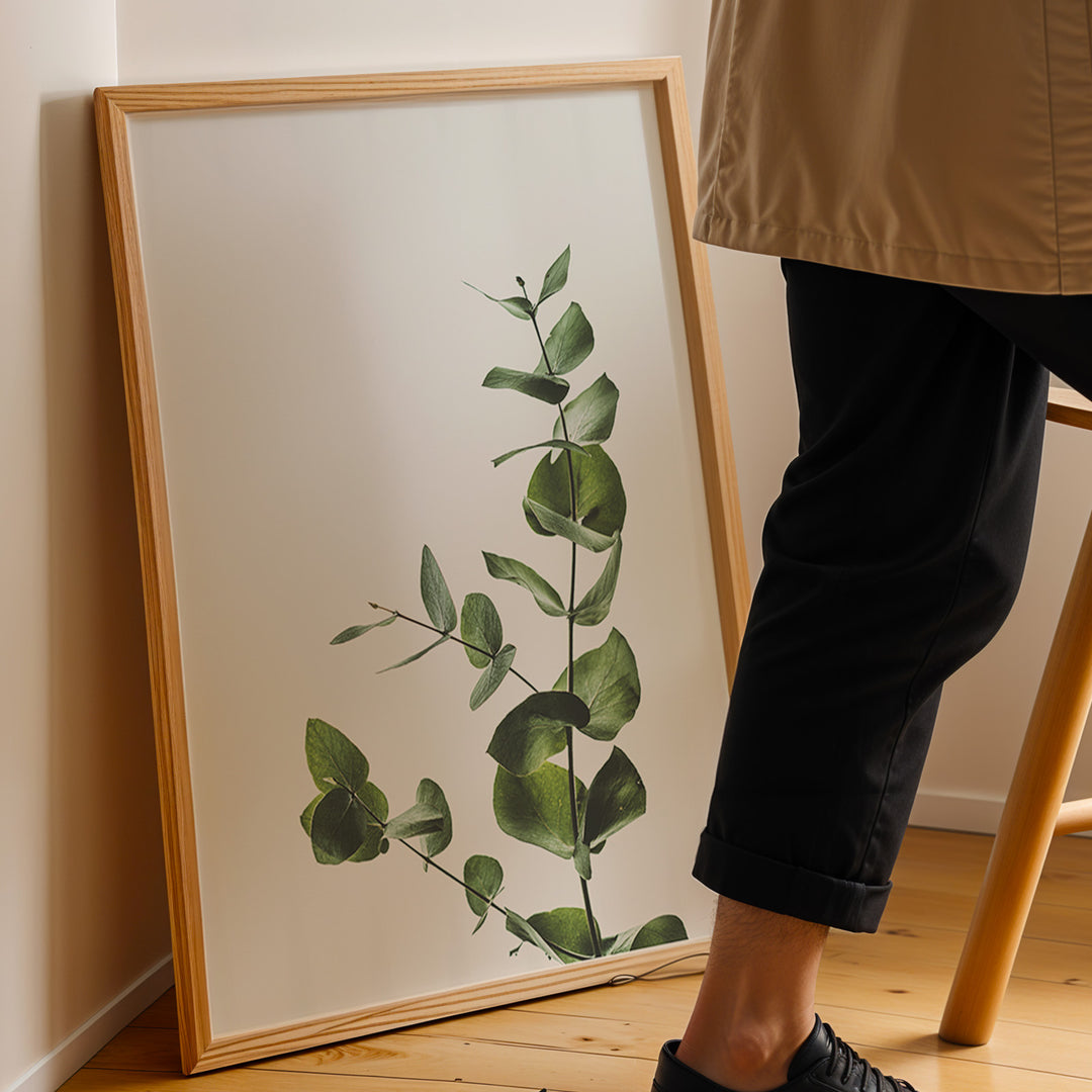 Plante print | Inspirerende plakat med skønne naturmotiver | Plakat med grønne planter, botanisk kunst og naturplanter, ideel til at tilføje et organisk og livligt præg til dit hjem.