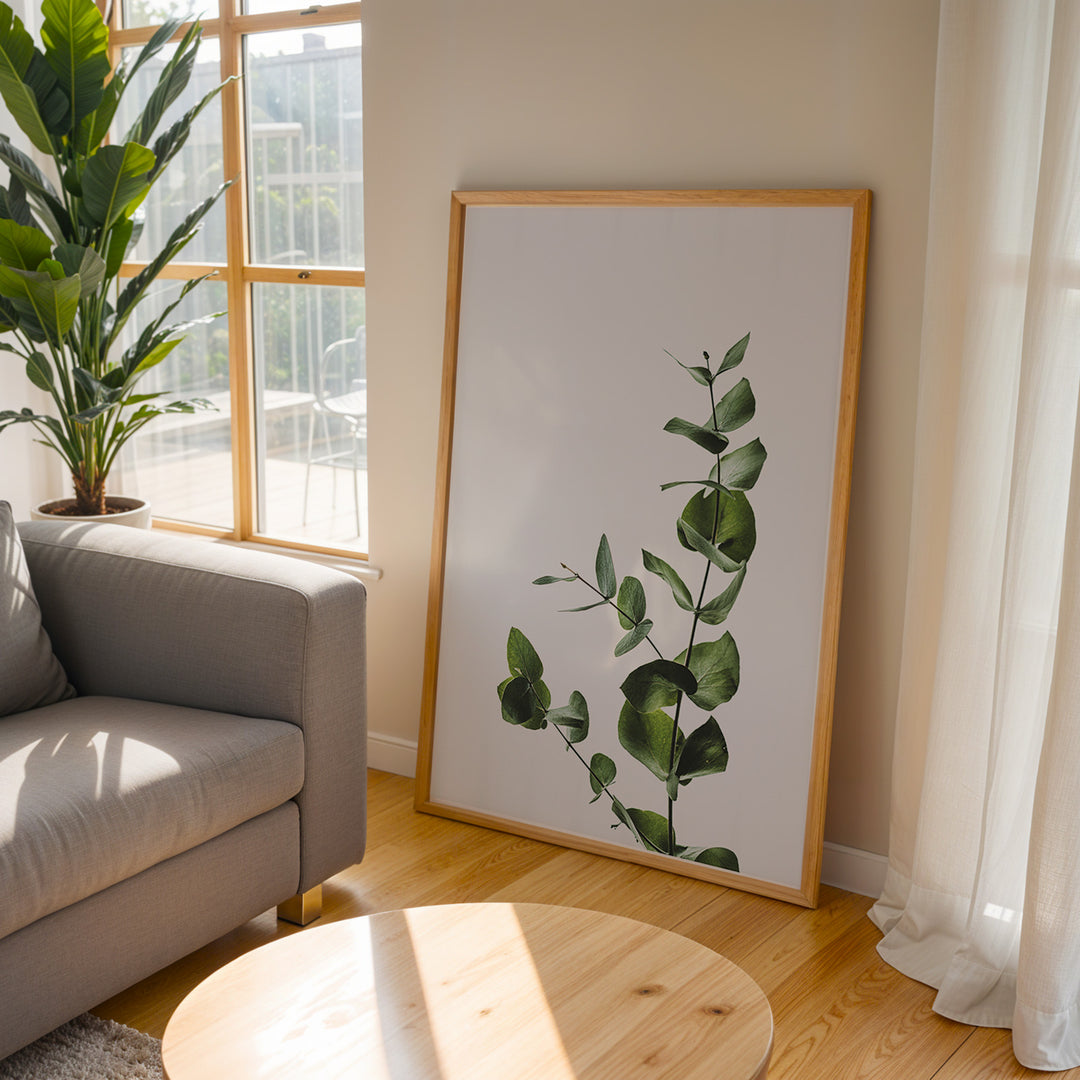 Plante print | Inspirerende plakat med skønne naturmotiver | Plakat med grønne planter, botanisk kunst og naturplanter, ideel til at tilføje et organisk og livligt præg til dit hjem.