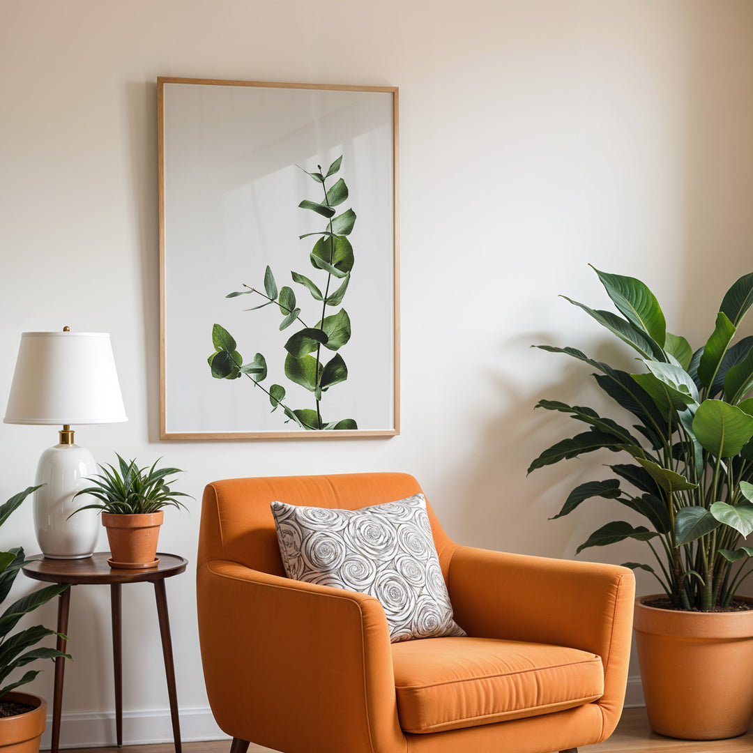 Plante print | Inspirerende plakat med skønne naturmotiver | Plakat med grønne planter, botanisk kunst og naturplanter, ideel til at tilføje et organisk og livligt præg til dit hjem.