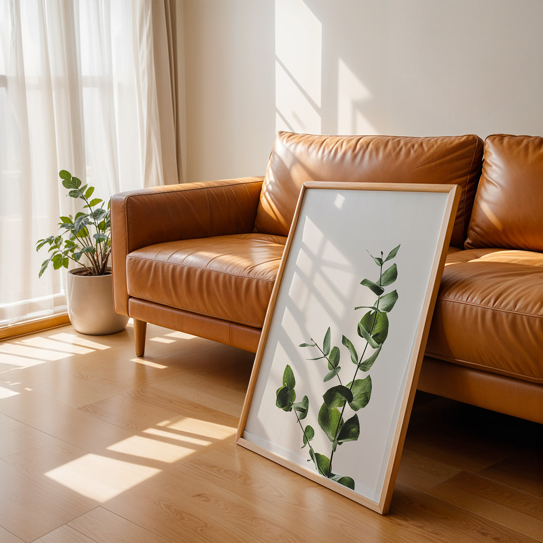 Plante print | Inspirerende plakat med skønne naturmotiver | Plakat med grønne planter, botanisk kunst og naturplanter, ideel til at tilføje et organisk og livligt præg til dit hjem.