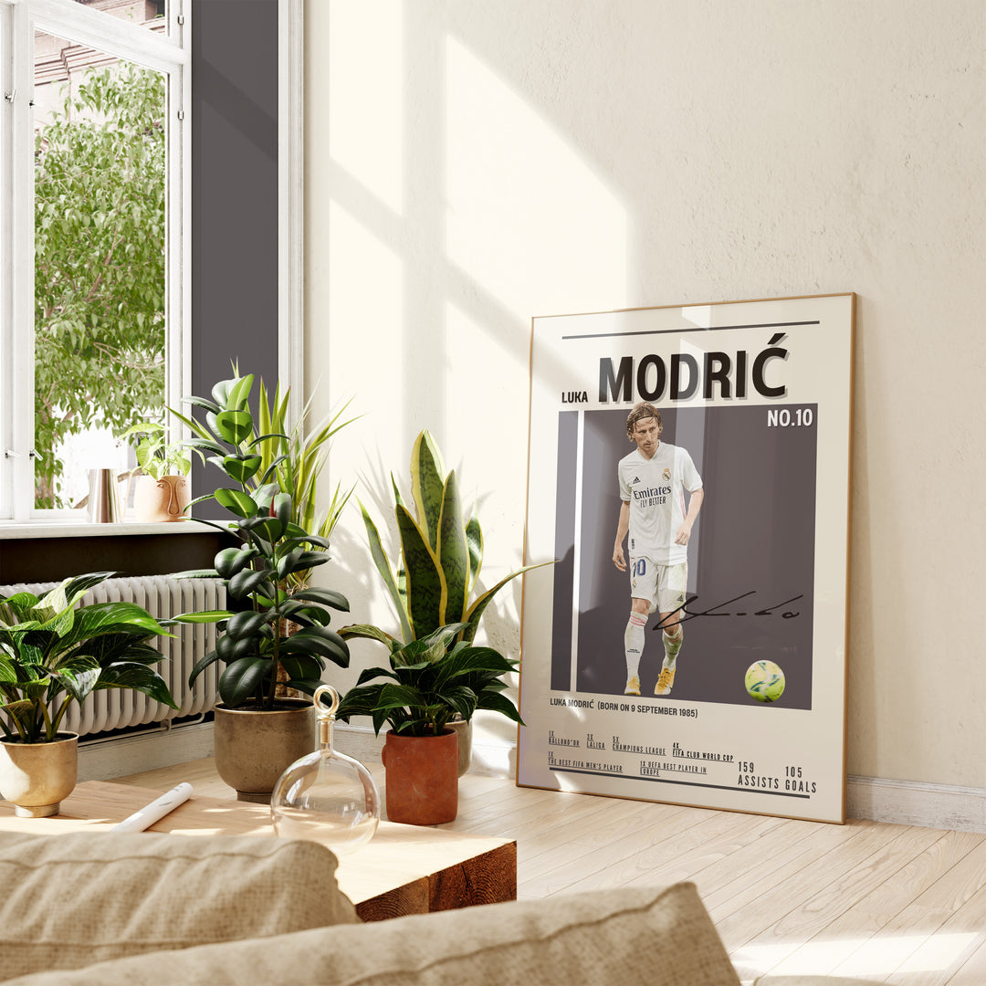 Fodbold plakat | Fodbold plakater | Luka Modric Fodbold Plakat | Perfekt til Passionerede Fans | Plakaty.dk