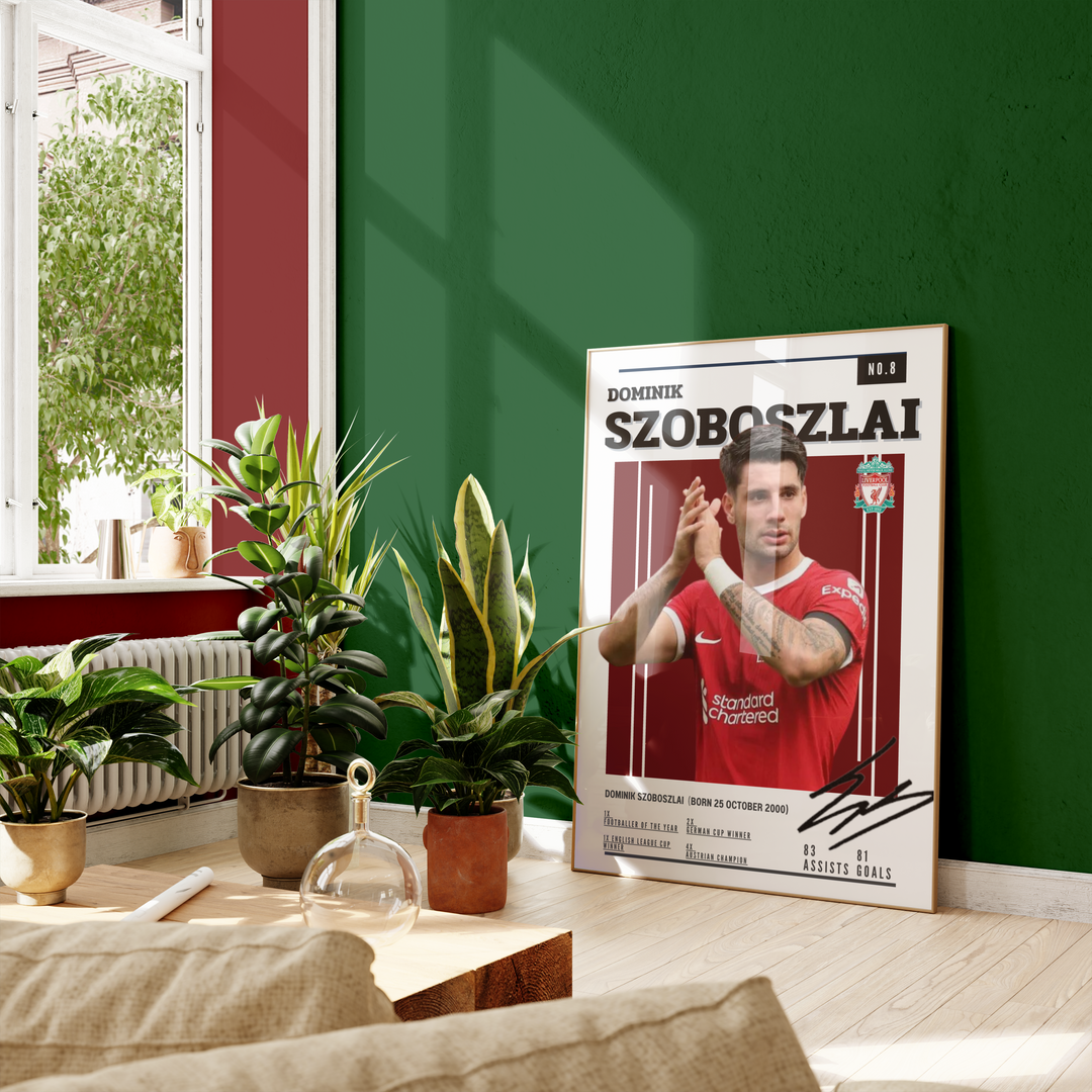 Fodbold plakat | Fodbold plakater | Dominik Szoboszlai Fodbold Plakat | Perfekt til Passionerede Fans | Plakaty.dk