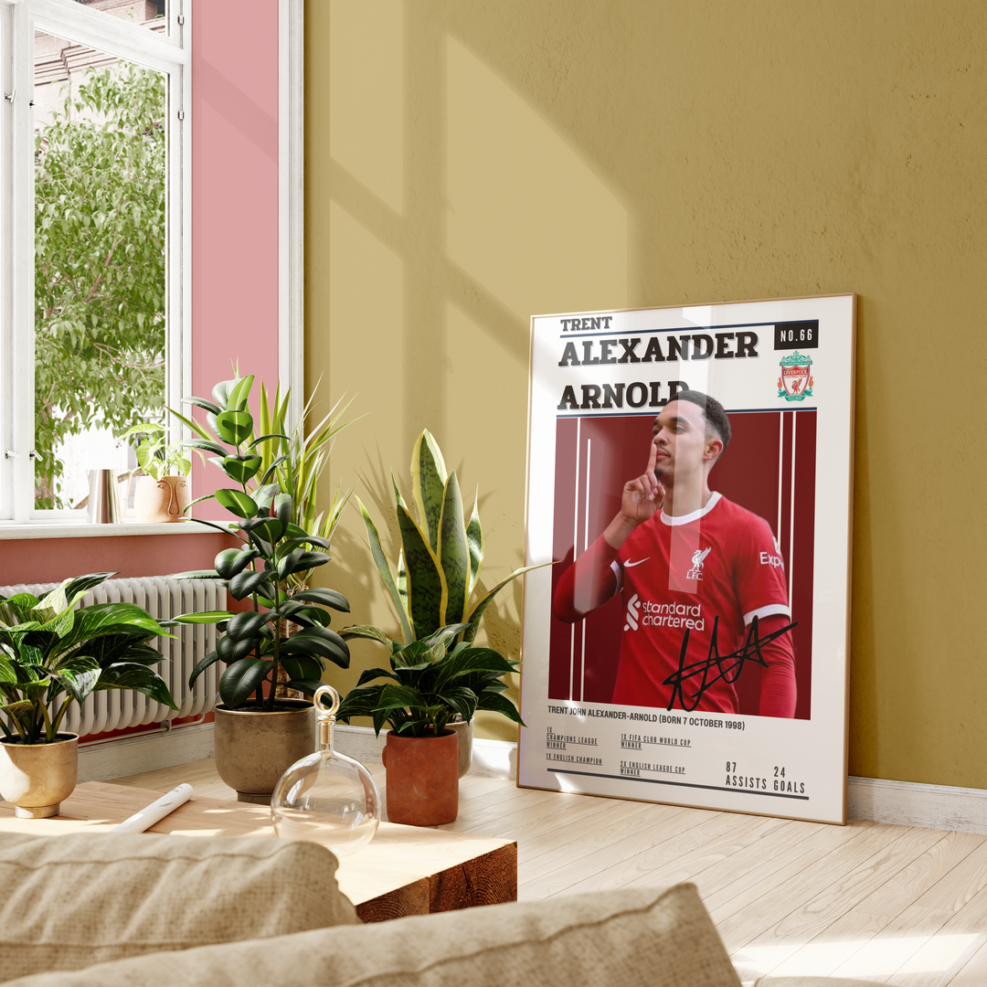 Fodbold plakat | Fodbold plakater | Trent Alexander-Arnold Fodbold Spiller Plakat | Ideel til Passionerede Fans | Plakaty.dk