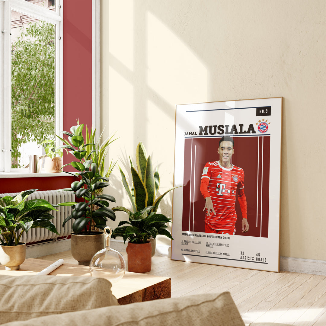 Fodbold plakat | Fodbold plakater | Jamal Musiala Fodbold Plakat | Perfekt til Passionerede Fans | Plakaty.dk