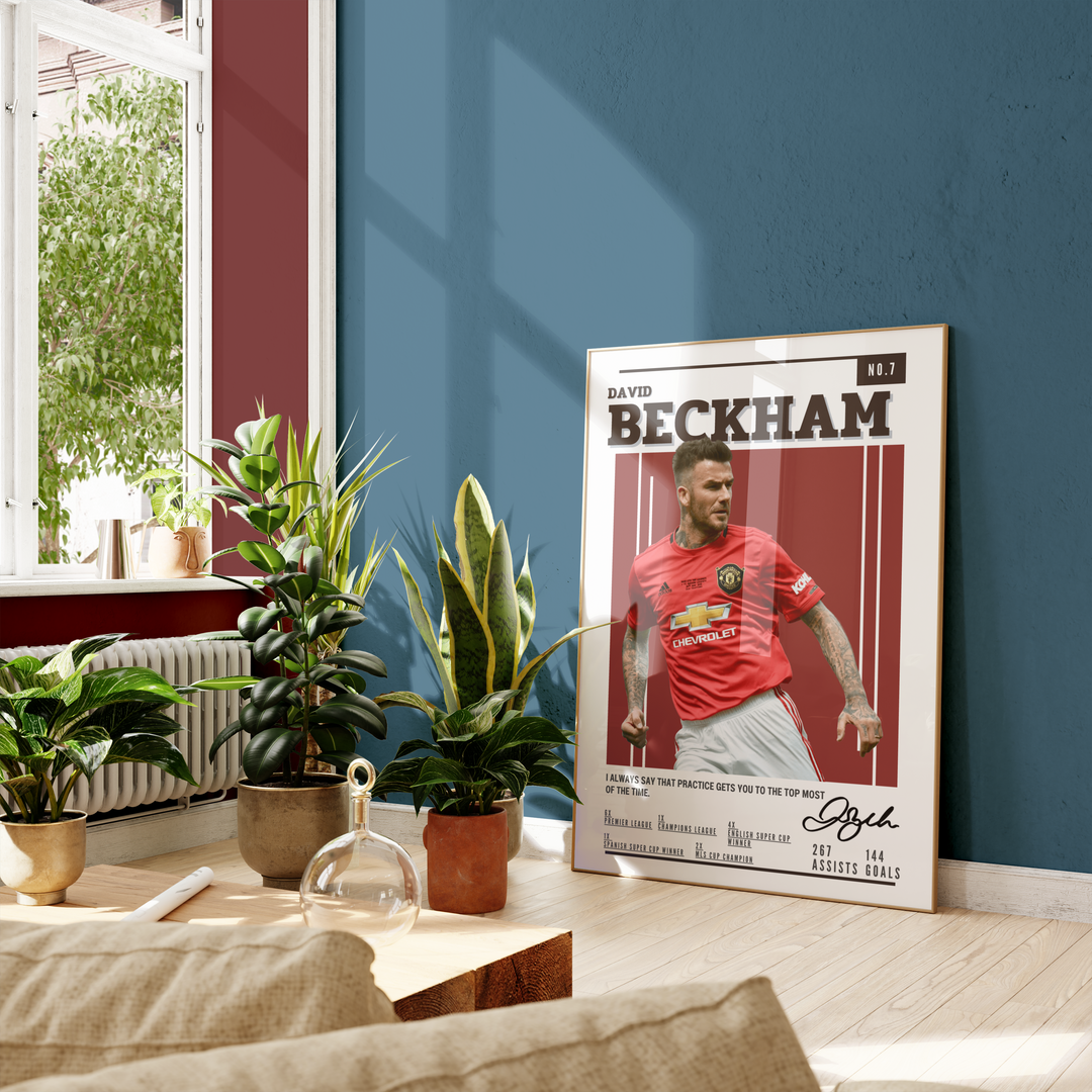 Fodbold plakat | Fodbold plakater | David Beckham Fodbold Spiller Plakat | Perfekt til Passionerede Fans | Plakaty.dk