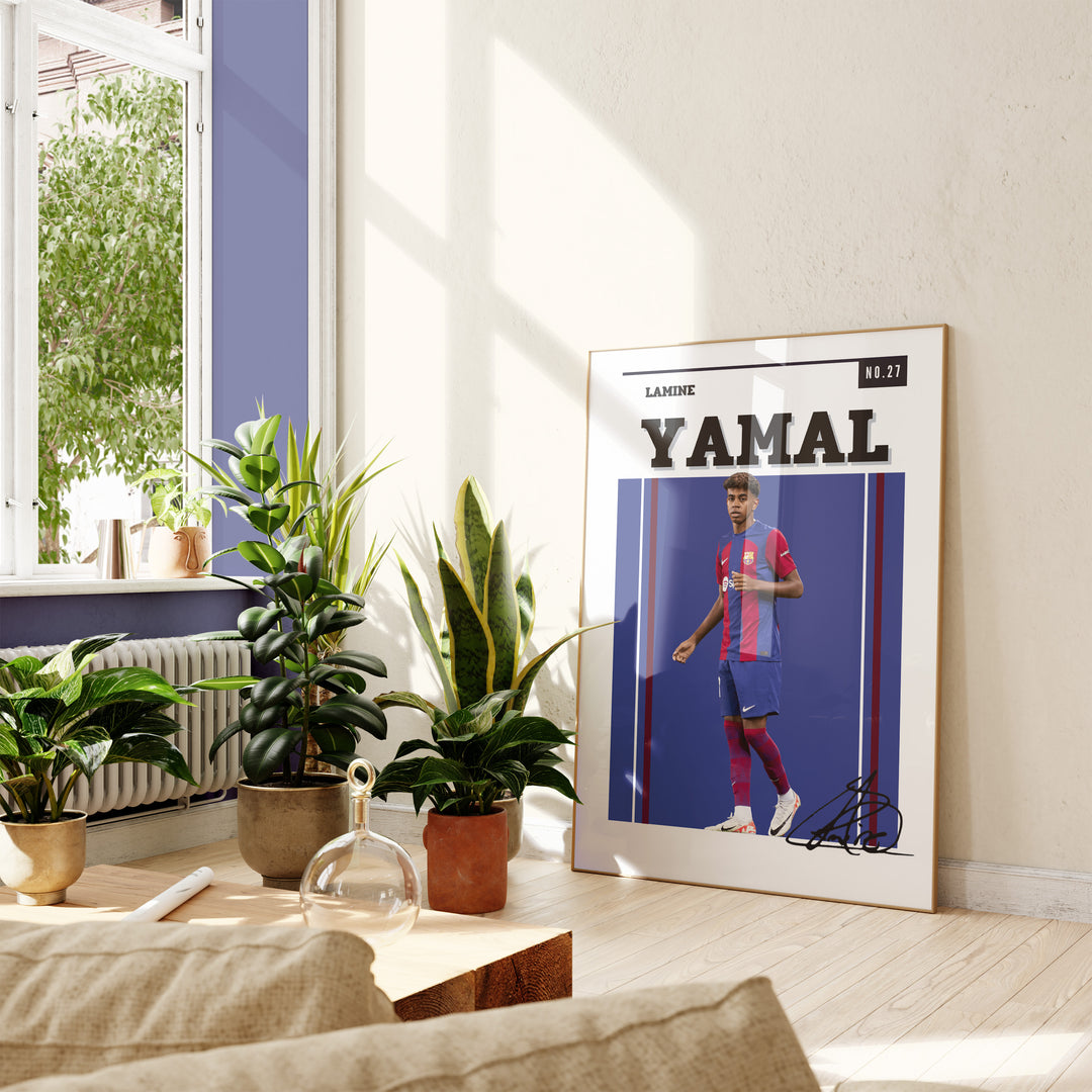 Fodbold plakat | Fodbold plakater | Lamine Yamal Fodbold Plakat | Inspirerende for Fremtidens Fans | Plakaty.dk