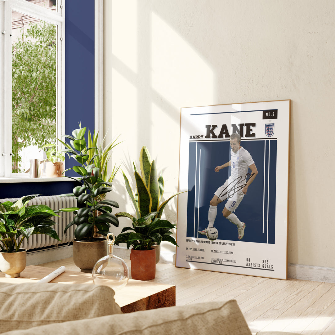 Fodbold plakat | Fodbold plakater | Harry Kane Fodbold Spiller Plakat | Ideel til Dedikerede Fans | Plakaty.dk