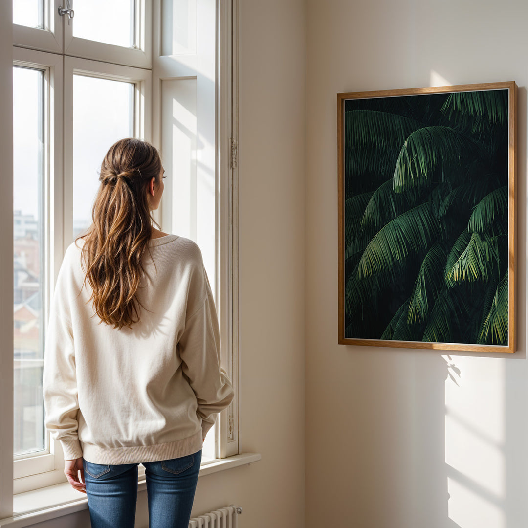 Plante plakat | Frodigt print der lyser op i hjemmet | Plakat med grønne planter, botanisk kunst og naturplanter, ideel til at tilføje et organisk og livligt præg til dit hjem.