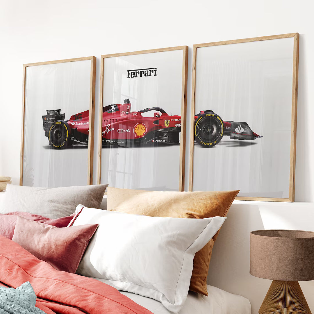 3x F1 | Formel 1 | Ferrari | McLaren Plakater