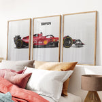 Indlæs billede til gallerivisning 3x F1 | Formel 1 | Ferrari | McLaren Plakater
