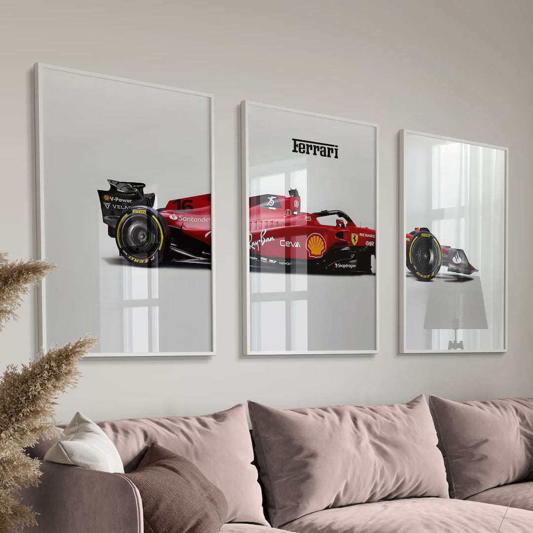 3x F1 | Formel 1 | Ferrari | McLaren Plakater