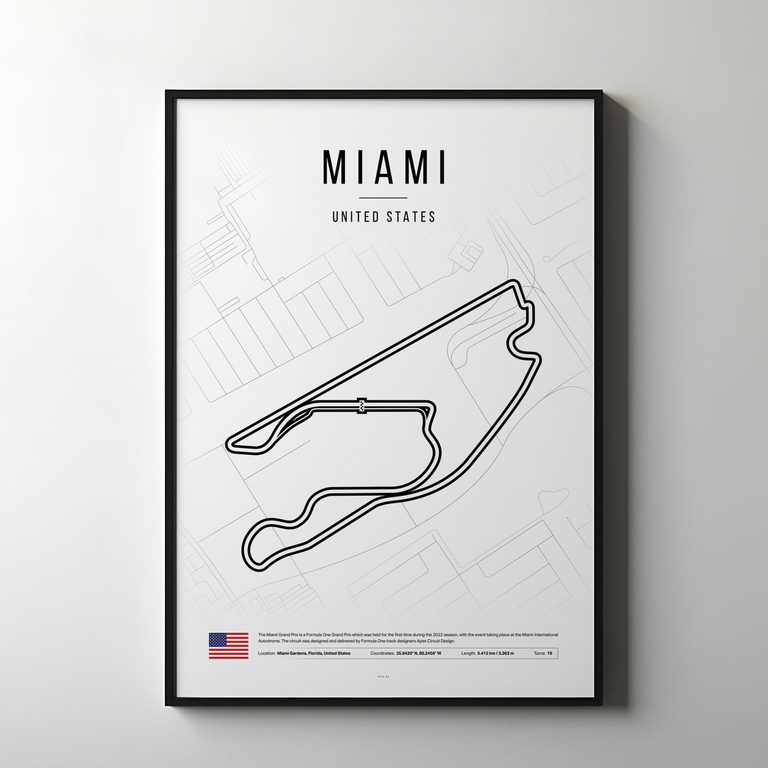 Miami Formula 1 Plakat | Sprint med Stil på Magic City's Gader