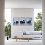 Indlæs billede til gallerivisning BWT Alpine F1 Team A524 race car three-panel framed wall art plakat
