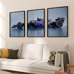 Indlæs billede til gallerivisning BWT Alpine F1 Team A524 race car three-panel framed wall art plakat
