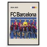 Indlæs billede til gallerivisning Holdfoto | FC Barcelona fodboldplakat 2024-2025 med hele holdet i blå-rød hjemmebanetrøje – perfekt som gave eller vægpynt.
